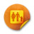 Orange sticker badges 085 Icon